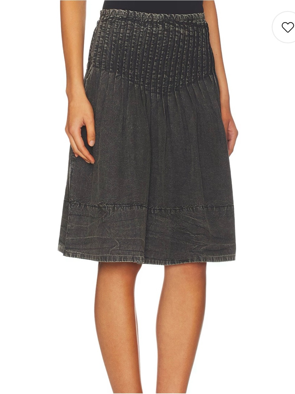 Free People Peyton Pintuck Pleat Midi Skirt ~ NWT